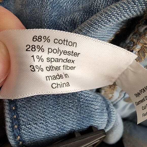 16W Lane Bryant Boyfriend Jean Capri Pearl Embellish Light Wash Mid Rise Faded - Picture 12 of 12